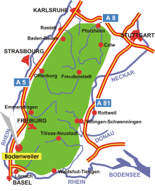 Schwarzwald-Karte Badenweiler