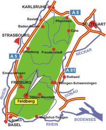 Schwarzwald-Karte Feldberg