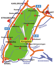 Schwarzwald-Karte Königsfeld