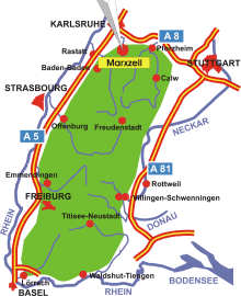 Schwarzwald-Karte Marxzell