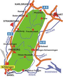Schwarzwald-Karte Schliengen