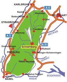 Schwarzwald-Karte Schramberg