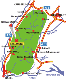 Schwarzwald-Karte Schuttertal