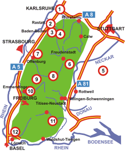Karte Burgen und Schlösser