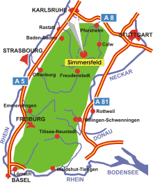 Schwarzwald-Karte Simmersfeld