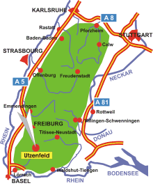 Schwarzwald-Karte Utzenfeld