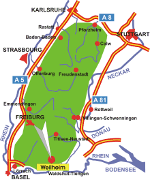 Schwarzwald-Karte Weilheim