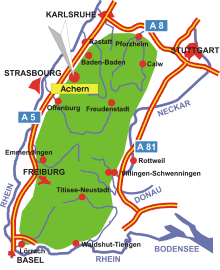 Schwarzwald-Karte Achern