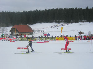 Langlï¿½ufer im Skistadion Wittenbach