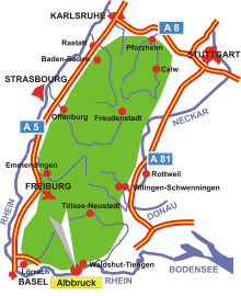 Schwarzwald-Karte Albbruck
