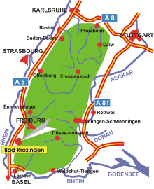 Schwarzwald-Karte Bad Krozingen