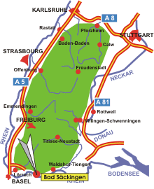 Schwarzwald-Karte Bad Säckingen
