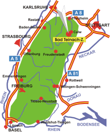 Schwarzwald-Karte Bad Teinach-Zavelstein