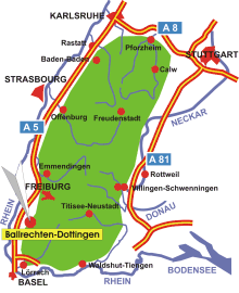 Schwarzwald-Karte Ballrechten-Dottingen