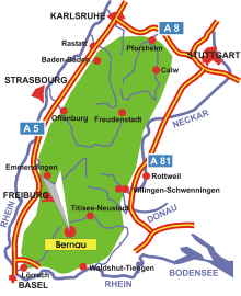 Schwarzwald-Karte Bernau