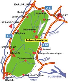 Schwarzwald-Karte Betzweiler