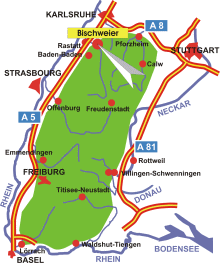 Schwarzwald-Karte Bischweier