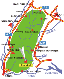 Schwarzwald-Karte Bonndorf