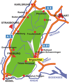 Schwarzwald-Karte Brigachtal