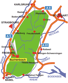 Schwarzwald-Karte Buchenbach