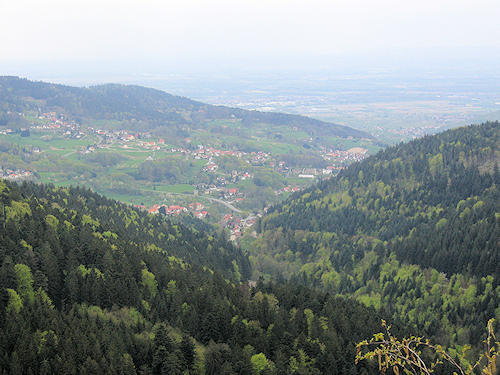 Blick vom Wiedenfelsen nach Bühlertal