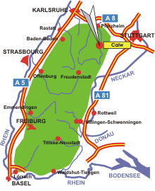 Schwarzwald-Karte Calw