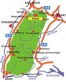 Schwarzwald-Karte Dobel