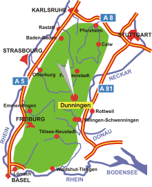 Schwarzwald-Karte Dunningen