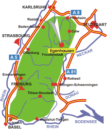 Schwarzwald-Karte Egenhausen
