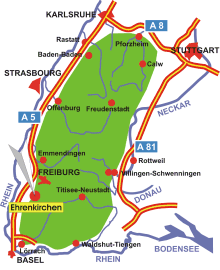 Schwarzwald-Karte Ehrenkirchen