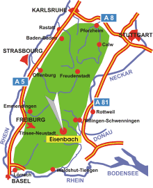 Schwarzwald-Karte Eisenbach