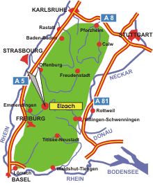 Schwarzwald-Karte Elzach