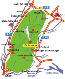 Schwarzwald-Karte Eschbronn
