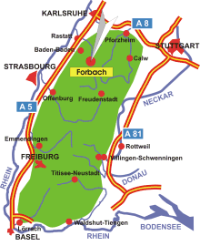 Schwarzwald-Karte Forbach