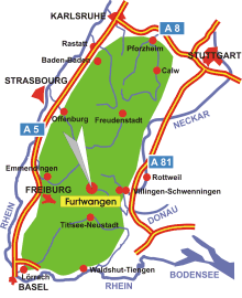 Schwarzwald-Karte Furtwangen