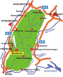 Schwarzwald-Karte Glottertal