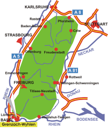Schwarzwald-Karte Grenzach-Wyhlen