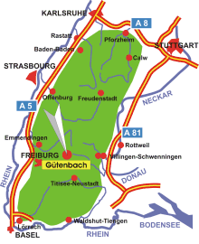 Schwarzwald-Karte Gütenbach