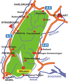 Schwarzwald-Karte Häusern