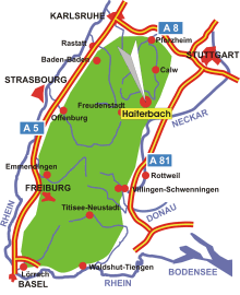 Schwarzwald-Karte Haiterbach