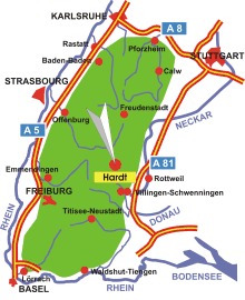 Schwarzwald-Karte Hardt