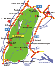 Schwarzwald-Karte Haslach