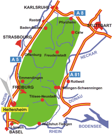 Schwarzwald-Karte Heitersheim