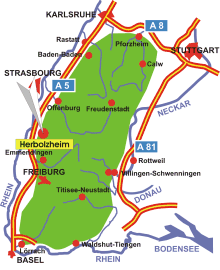 Schwarzwald-Karte Herbolzheim