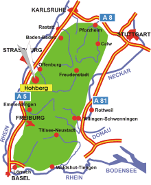 Schwarzwald-Karte Hohberg
