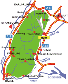 Schwarzwald-Karte Horb am Neckar