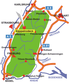 Schwarzwald-Karte Kappelrodeck