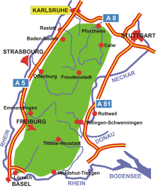 Schwarzwaldkarte Karlsruhe
