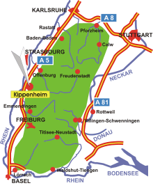 Schwarzwald-Karte Kippenheim