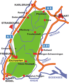 Schwarzwald-Karte Kirchzarten